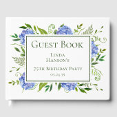 75th Birthday Blue Hydrangeas ゲストブック (正面)