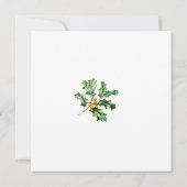 75th Birthday December Birth Flower Holly Square 招待状 (裏面)