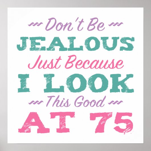 75th Birthday For Women ポスター (正面)