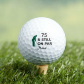 75th Birthday Funny Custom Golf Ball with Name ゴルフボール (インサイチュ 木)