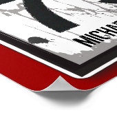 75th Birthday Funny Grungy Speed Limit Sign Poster ポスター (角)