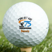 75th Birthday Golf Balls Funny Gift Blue - 12 Pack ゴルフボール