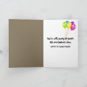 75th Birthday Humor with Basset Hound  カード (内部)