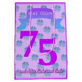 75th Birthday In German Gift Bag ミディアムペーパーバッグ (裏面)