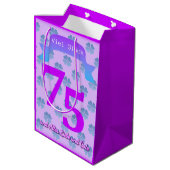 75th Birthday In German Gift Bag ミディアムペーパーバッグ (裏面アングル)