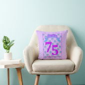75th Birthday In German Throw Pillow クッション (椅子)