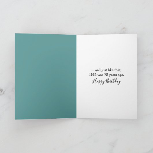 75th Birthday Lucille Ball Texting On a Cell Phone カード (内部)