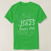 75th Birthday Math 5625 Year Old Square Root Tシャツ (デザイン正面)