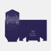 75th Birthday Navy Blue Sparkly Thank You フェイバーボックス (折り畳みなし)