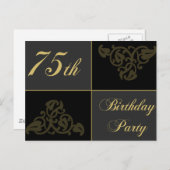 75th Birthday Partyの資料 インビテーションポストカード (正面/裏面)