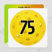 75th Birthday Pickleball Party 招待状 (正面/裏面)