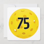 75th Birthday Pickleball Party 招待状 (正面)