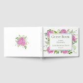 75th Birthday Pink Hydrangeas ゲストブック (全面)