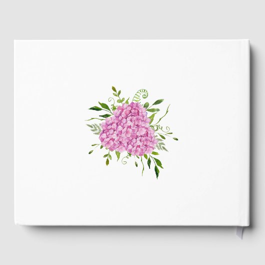 75th Birthday Pink Hydrangeas ゲストブック (裏面)