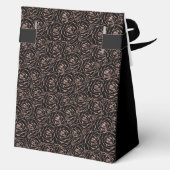 75th Birthday Rose Gold Glitter Roses Thank You フェイバーボックス (裏面)