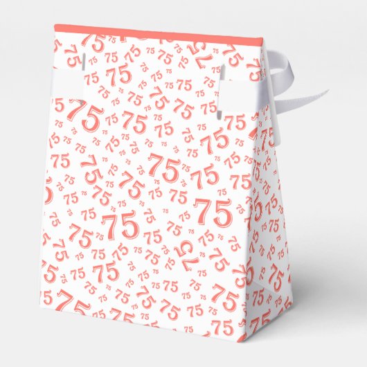 75th Coral/White Random Number Patternありがとう フェイバーボックス (裏面サイド)