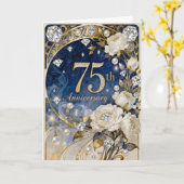 75th Diamond Fantasy Wedding Anniversary カード (黄色い花)