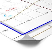 75th Illinois House District – 詳細ラインマップ ポスター (角)