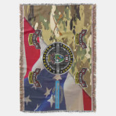 75th Ranger Regiment Afghanistan Veteran スローブランケット (正面縦)