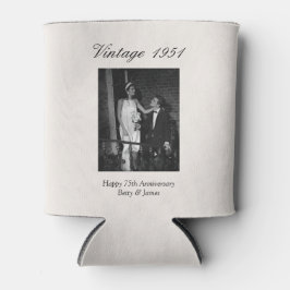 75th Wedding Anniversary Party Favor Custom Photo 缶クーラー