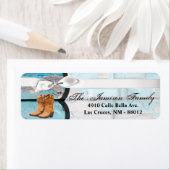 .75x2.25インチ差出人住所ラベルブルーウッドバーン ラベル (インサイチュ)