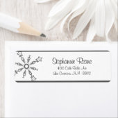 .75x2.25インチ差出人住所灰色の雪 ラベル (インサイチュ)