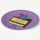 76お誕生日ケーキ（ろうそくあり） ペーパープレート (アングル)