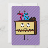 76お誕生日ケーキ(ろうそくあり) 招待状 (正面)