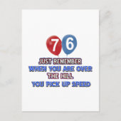 76と丘の誕生日デザイン ポストカード (正面)