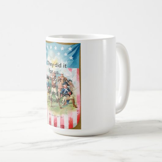 76の精神のコーヒー・マグそれらは私達のためのそれをしました コーヒーマグカップ (正面右)
