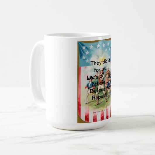 76の精神のコーヒー・マグそれらは私達のためのそれをしました コーヒーマグカップ (正面左)