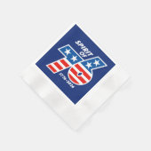 76の精神 - アメリカの250歳の誕生日 1776-2026 縁ありカクテルナプキン (角)