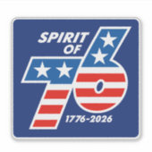 76の精神 - アメリカ250歳の誕生日 1776-2026 シール (正面)