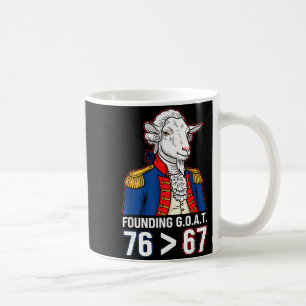 76は67のジョージ・ワシントン歴史楽しいMより大きい コーヒーマグカップ