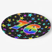 76イベントはっきりした:,おもしろい, カラフル Rainbow 76 ペーパープレート (アングル)