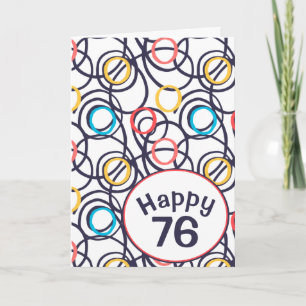76ファンキー番目の誕生日カード用のドードル カード