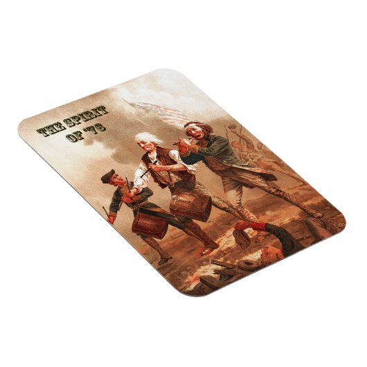 76年の精霊。愛国的ファインアート マグネット (右側)