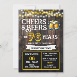 76年を祝うビールと乾杯 サプライズブルワリー 招待状