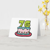 76歳お誕生日ケーキ カード (黄色い花)