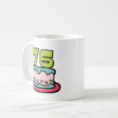 76歳お誕生日ケーキ コーヒーマグカップ (正面左)
