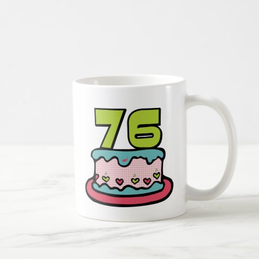 76歳お誕生日ケーキ コーヒーマグカップ (右)