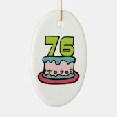 76歳お誕生日ケーキ セラミックオーナメント (右)