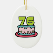 76歳お誕生日ケーキ セラミックオーナメント (裏面)