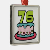 76歳お誕生日ケーキ メタルオーナメント (右)