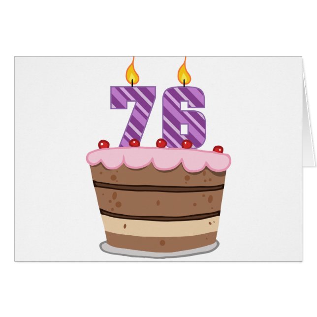 76歳のお誕生日ケーキ (正面横)