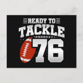 76歳のタックルフットボールパーティー 76歳の誕生日 ポストカード (正面)