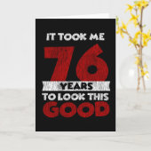 76歳のバデーが私を良く見せた76誕生日 カード (黄色い花)