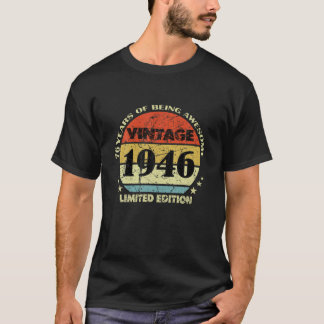 76歳のヴィンテージ1946年限定版ハッピー76T Tシャツ