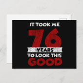 76歳の日は良い76誕生日に見えた ポストカード (正面/裏面)