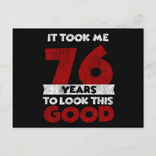 76歳の日は良い76誕生日に見えた ポストカード (正面)